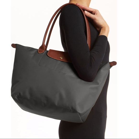 gray longchamp bag